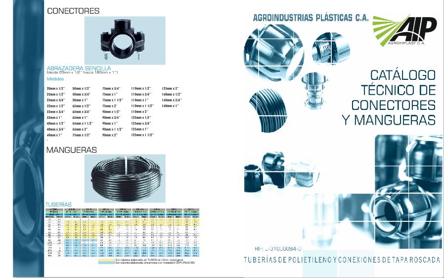 Catálogo técnico Agroinplast — conectores y mangueras